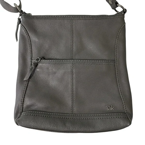 The Sak Gray Crossbody Leather Bag - Picture 3 of 14